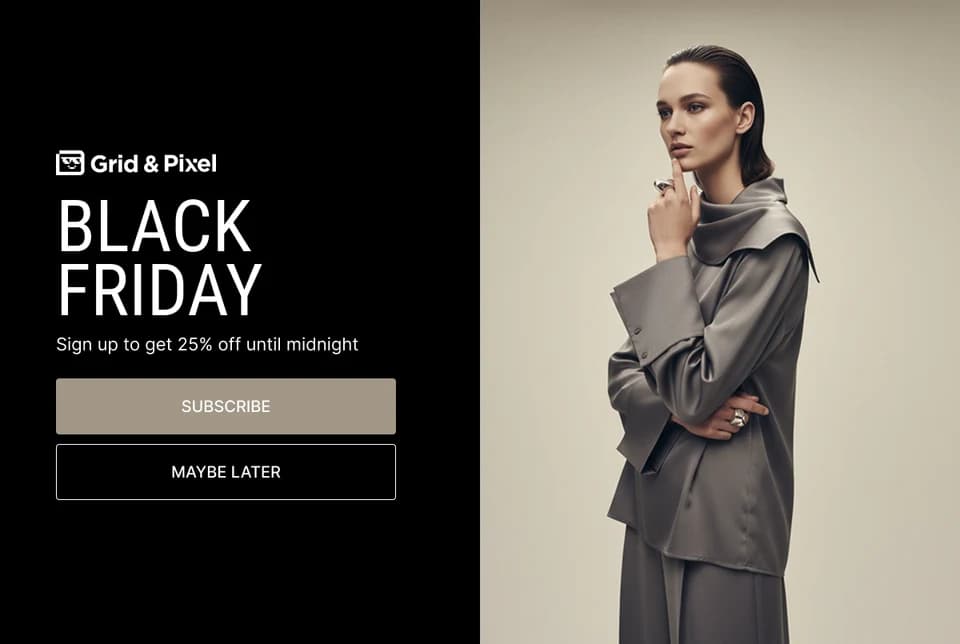 Extra Offer BFCM Klaviyo popup design