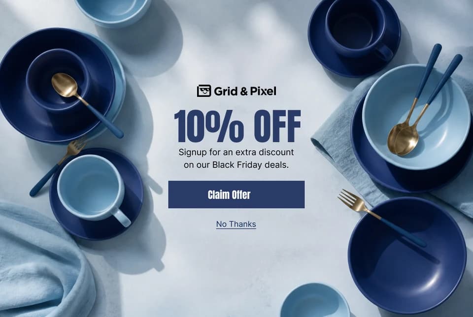 Extra Discount BFCM Klaviyo popup design