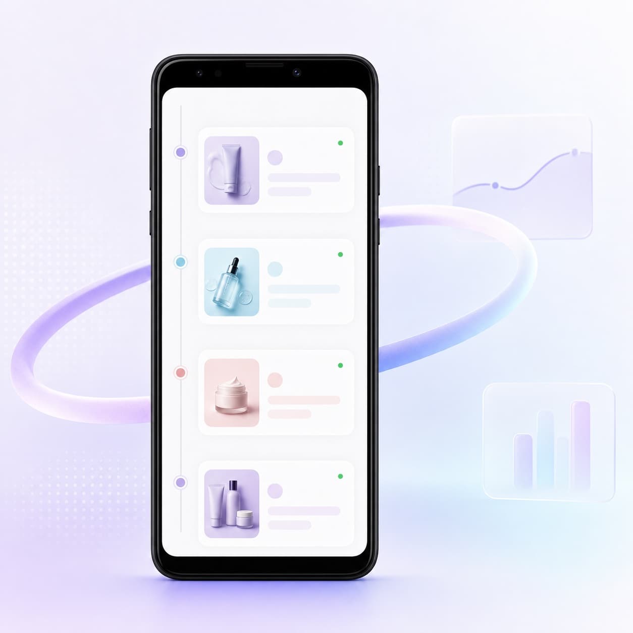A TikTok Shop conversation showing personalized activity from Week 1 through Week 52