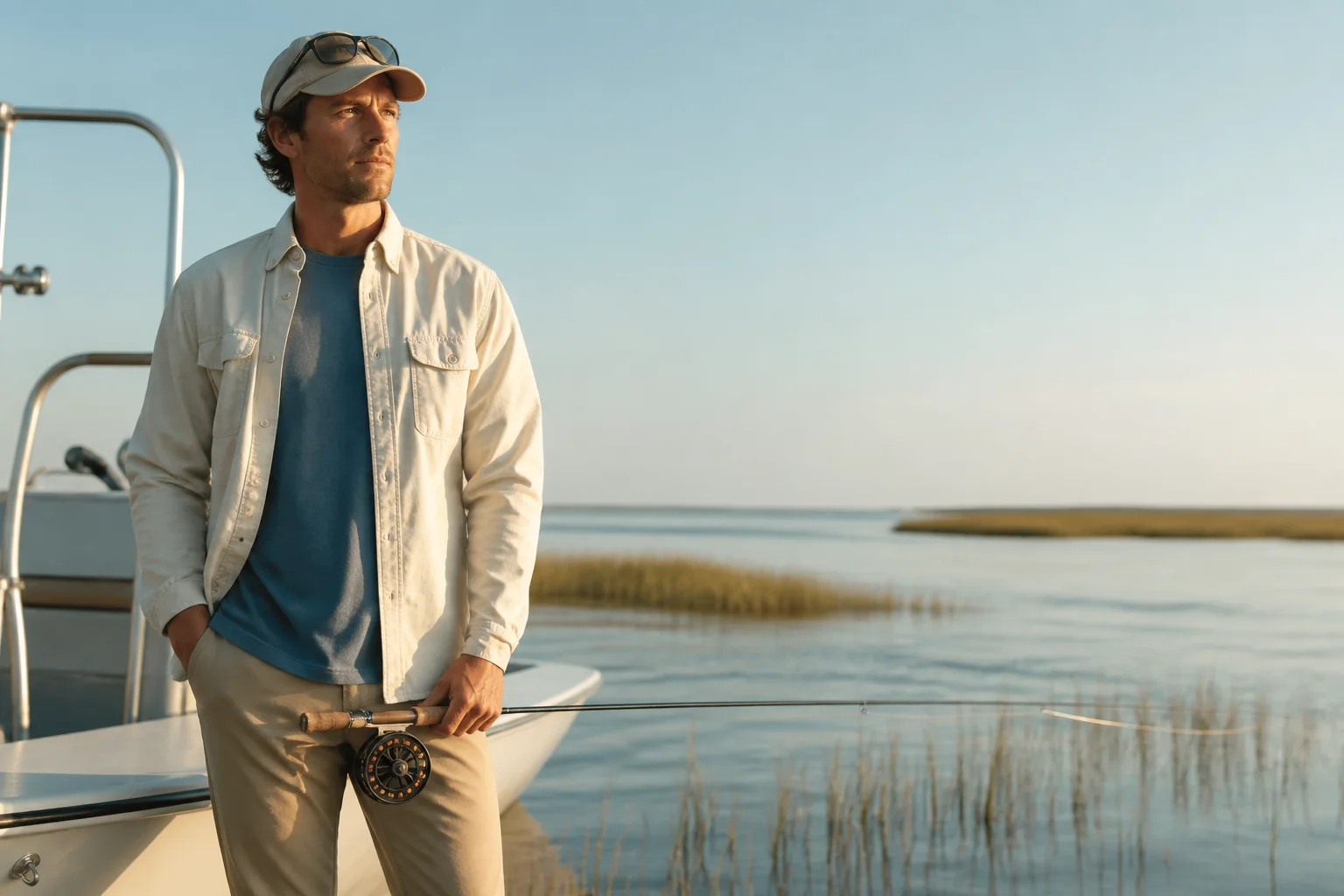 Premium coastal menswear storefront with an email capture moment